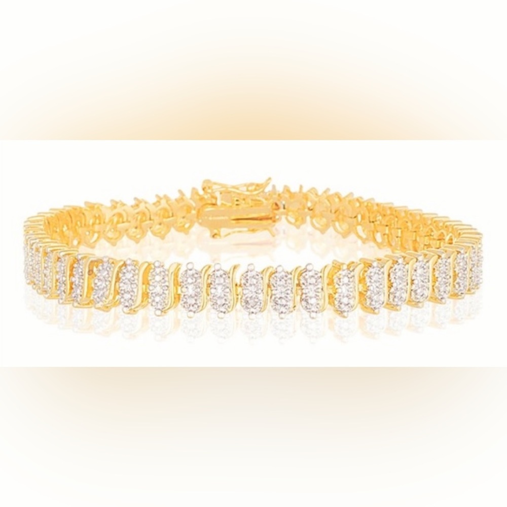 Genuine Diamond Accent Tennis Bracelet